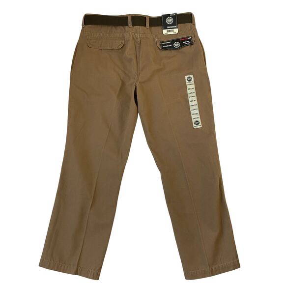 Weatherproof Mens Utility Chino The Utility Chino Pants 38x30 Camel Belted NWT - Picture 2 of 9